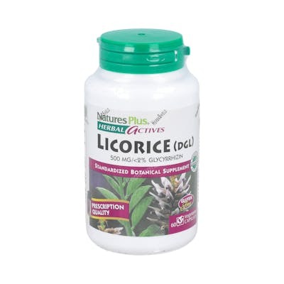 Natures Plus Licorice (DGL) Regaliz Herbal Actives 60 cápsulas de 500mg