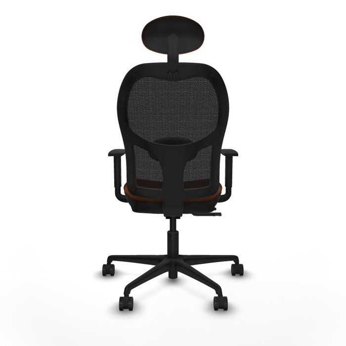 PIQUERAS Y CRESPO Silla de oficina Jorquera con mecanismo Sincro/Traslack, Marrón y Negro