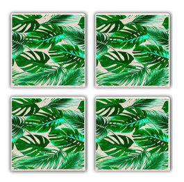 Hermia TBA7436502735776 Alfombrilla de Cristal de Piedra Natural (4 Piezas) 10x10x1 cm