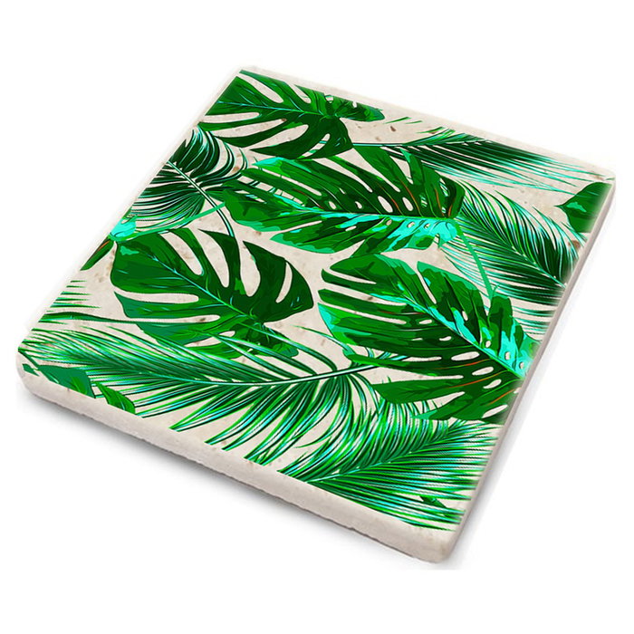 Hermia TBA7436502735776 Alfombrilla de Cristal de Piedra Natural (4 Piezas) 10x10x1 cm