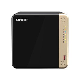 QNAP TS-464-8G Servidor NAS 4 Bahías con Intel Celeron N5095, 8GB RAM, 2x Ranuras M.2 NVMe, 2x Puertos 2.5GbE, Compatible con 4x HDD/SSD SATA