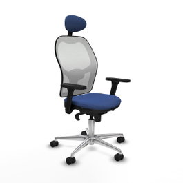 PIQUERAS Y CRESPO Silla de oficina Jorquera Azul marino y Blanco