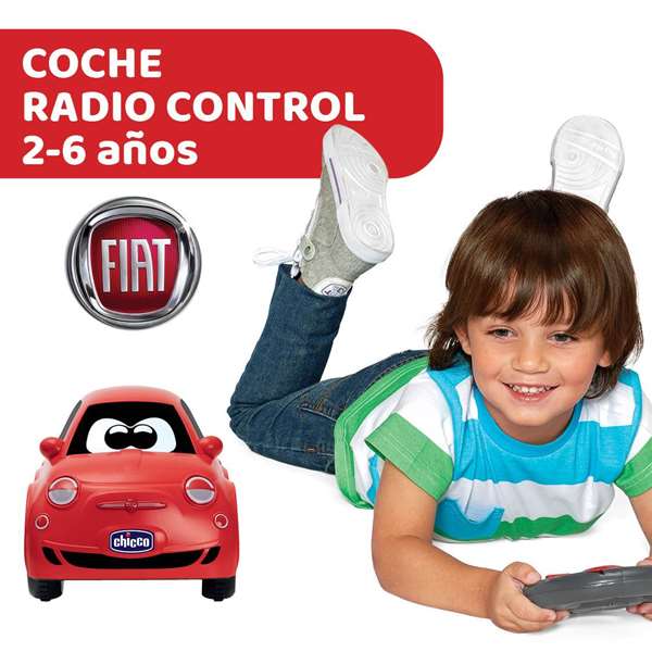 Chicco Coche Radio Control Fiat 500 Rojo con Sonidos Reales 14x13,5x21 cm