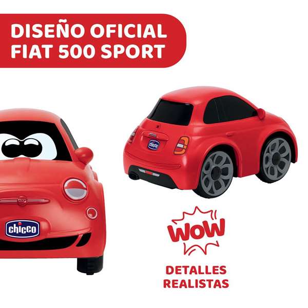 Chicco Coche Radio Control Fiat 500 Rojo con Sonidos Reales 14x13,5x21 cm