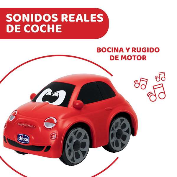 Chicco Coche Radio Control Fiat 500 Rojo con Sonidos Reales 14x13,5x21 cm