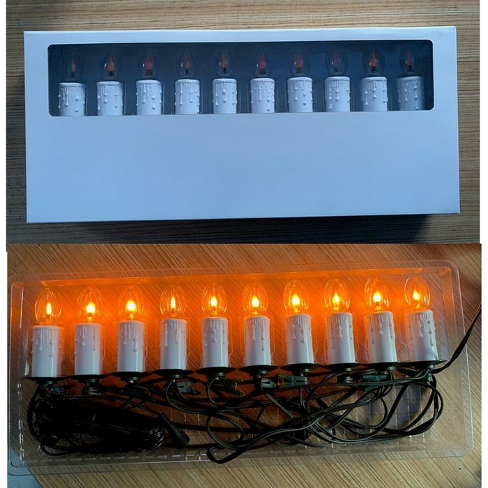 DKD Home Decor Guirnalda LED con 10 Velas Blancas C7 DKD Home Decor Guirnalda LED con 10 Velas Blancas C7