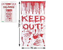Póster Decorativo Sangriento "Keep Out" 76x152 cm Halloween Terror