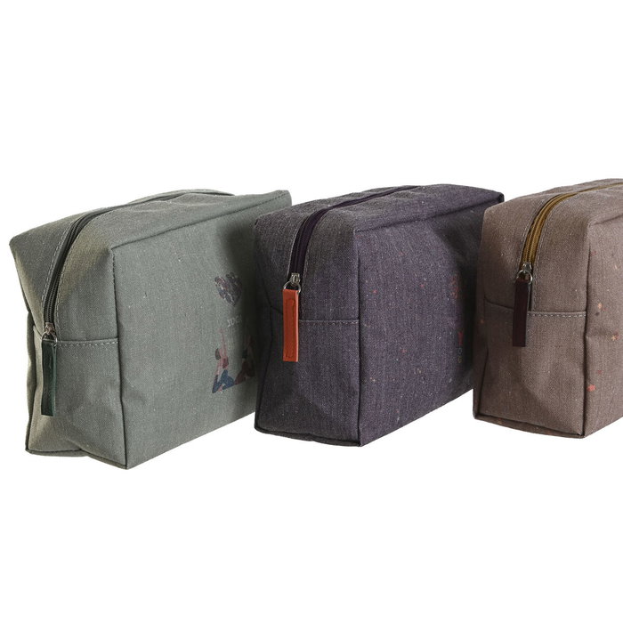 DKD Home Decor Surtido de 3 Neceres de Lienzo de Algodón Yoga 20x8x14 cm, Burdeos, Verde y Marrón DKD Home Decor Surtido de 3 Neceres de Lienzo de Algodón Yoga 20x8x14 cm, Burdeos, Verde y Marrón