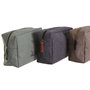 DKD Home Decor Surtido de 3 Neceres de Lienzo de Algodón Yoga 20x8x14 cm, Burdeos, Verde y Marrón