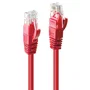 Lindy 48033 Cable de Red Cat6 U/UTP Ethernet, 2 m, Rojo, Conectores RJ-45 Macho