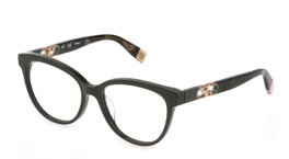 Furla VFU634-530D80 Gafas de vista para mujer en verde con efecto espejo