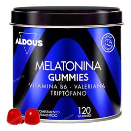 ALDOUS BIO Melatonina con Triptófano, Valeriana y Vitamina B6 120 Gominolas