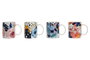 DKD Home Decor Tazas de Porcelana con Diseño Floral Multicolor