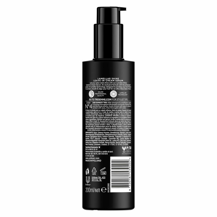Tresemme Lamellar Shine Sérum Crema Capilar Ultra Brillo 200 ml