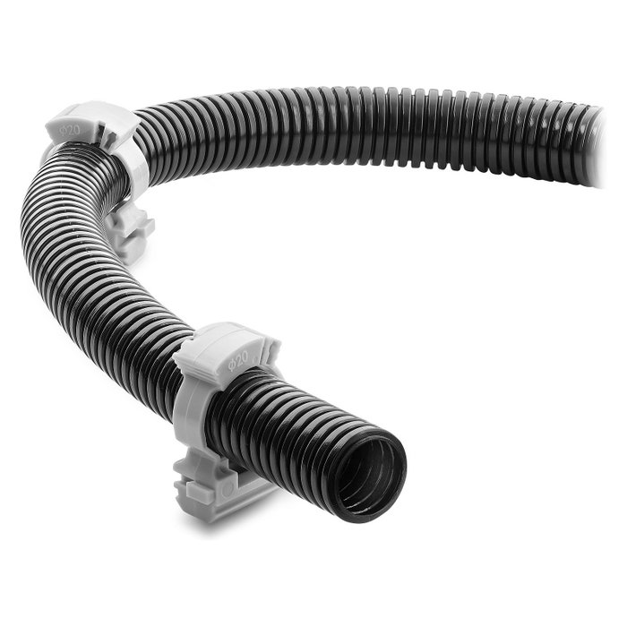 DeLOCK 22070 Sujetacables con clip de cierre, 100 unidades, gris
