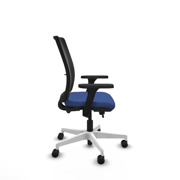 PIQUERAS Y CRESPO Silla de oficina Haches con mecanismo Sincro/Traslack, Azul marino y Negro
