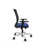 PIQUERAS Y CRESPO Silla de oficina Haches con mecanismo Sincro/Traslack, Azul marino y Negro