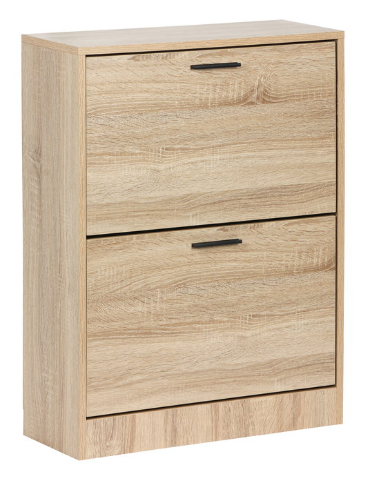 Inde Mueble Zapatero para Zapatos, 2 Niveles, Estantería o Almacenamiento, en Roble Oak, Moblekit (Dimensiones: Ancho 0 cm x Alto 0 cm x Largo 0 cm)