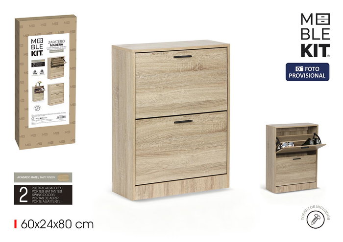 Inde Mueble Zapatero para Zapatos, 2 Niveles, Estantería o Almacenamiento, en Roble Oak, Moblekit (Dimensiones: Ancho 0 cm x Alto 0 cm x Largo 0 cm) Inde Mueble Zapatero para Zapatos, 2 Niveles, Estantería o Almacenamiento, en Roble Oak, Moblekit (Dimensiones: Ancho 0 cm x Alto 0 cm x Largo 0 cm)