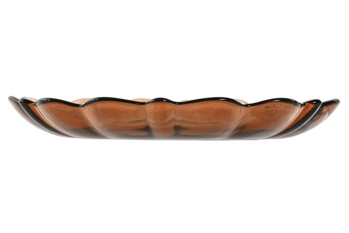 DKD Home Decor Plato de Cristal Dalia Marrón Irregular 20,5x20,5x2,5 cm DKD Home Decor Plato de Cristal Dalia Marrón Irregular 20,5x20,5x2,5 cm