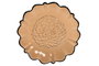DKD Home Decor Plato de Cristal Dalia Marrón Irregular 20,5x20,5x2,5 cm