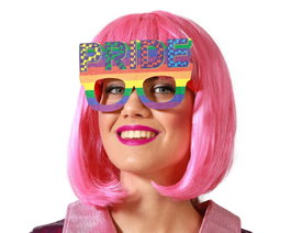 Gafas Pride con Letrero y Montura de Colores para Fiestas, Desfiles y Eventos LGBTQ+