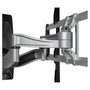 StarTech.com Soporte de TV de Pared Full-Motion Premium para 32" a 75" (75-190 cm), 85 kg, Inclinación y Giro, 150x100 a 800x500 mm VESA, Negro/Plata