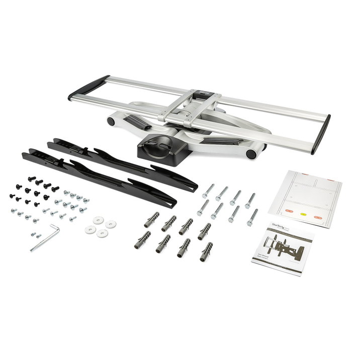 StarTech.com Soporte de TV de Pared Full-Motion Premium para 32" a 75" (75-190 cm), 85 kg, Inclinación y Giro, 150x100 a 800x500 mm VESA, Negro/Plata