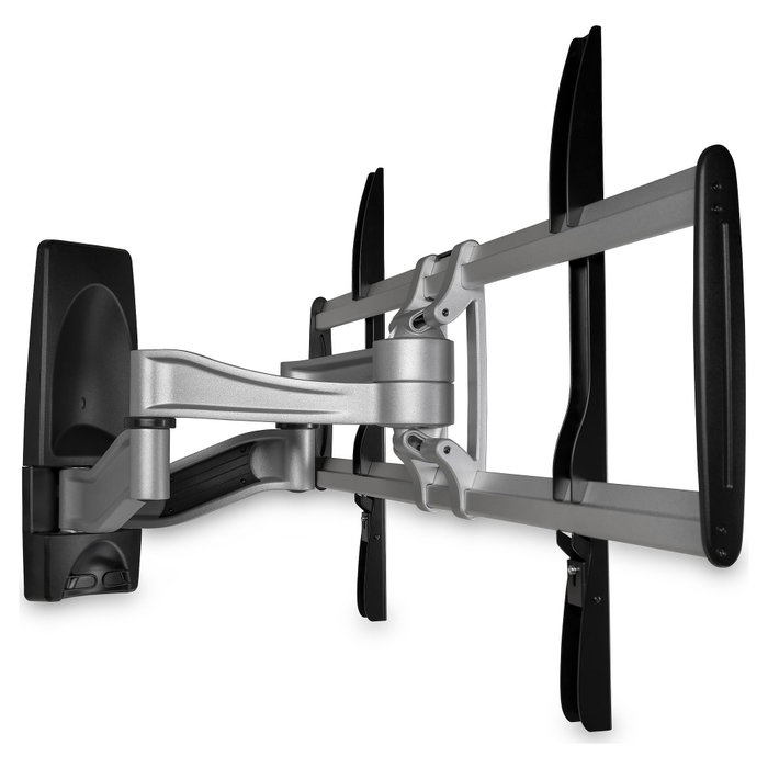 StarTech.com Soporte de TV de Pared Full-Motion Premium para 32" a 75" (75-190 cm), 85 kg, Inclinación y Giro, 150x100 a 800x500 mm VESA, Negro/Plata