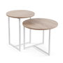 Versa Set Mesas de Centro Niko Blancas 48x40 cm