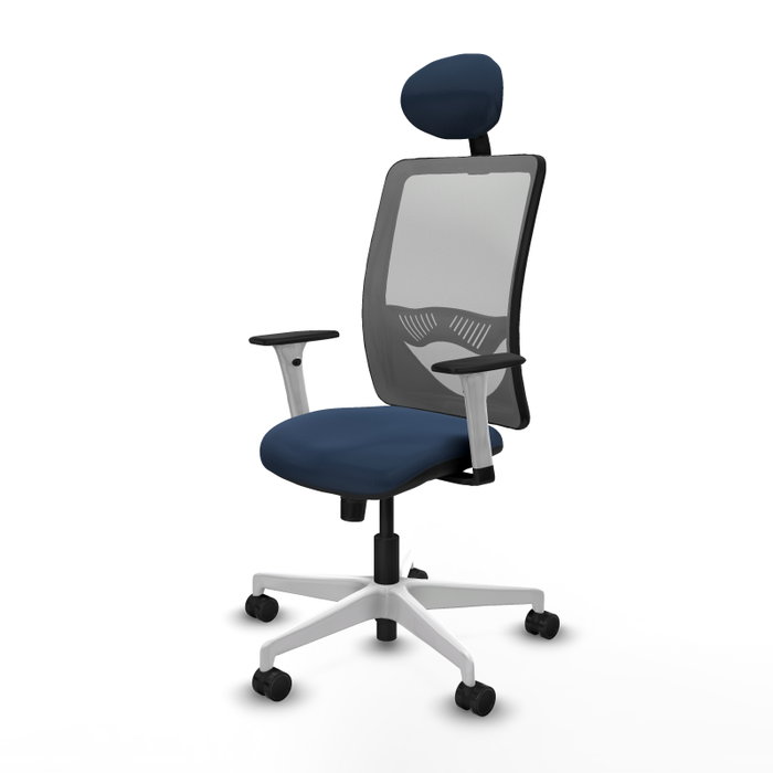 PIQUERAS Y CRESPO Silla de oficina Zulema con mecanismo Sincro, Azul marino y Gris PIQUERAS Y CRESPO Silla de oficina Zulema con mecanismo Sincro, Azul marino y Gris