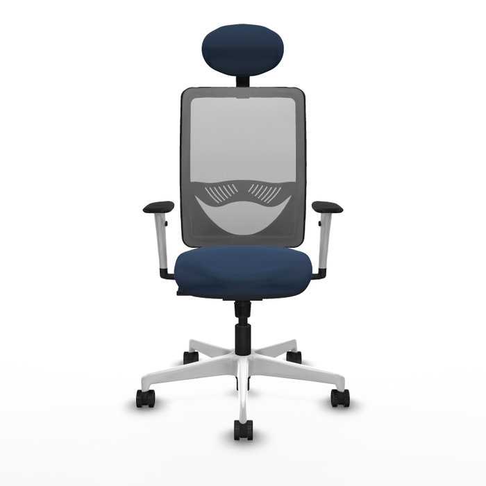 PIQUERAS Y CRESPO Silla de oficina Zulema con mecanismo Sincro, Azul marino y Gris PIQUERAS Y CRESPO Silla de oficina Zulema con mecanismo Sincro, Azul marino y Gris