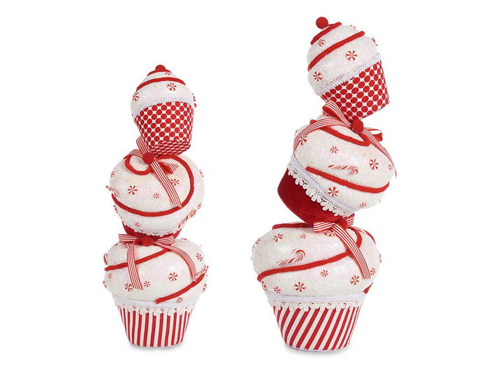 Krist+ Torre Pastel Pequeño 20x50x20cm Plástico (Poliestireno) Tejido Blanco Rojo (Set de 2) Krist+ Torre Pastel Pequeño 20x50x20cm Plástico (Poliestireno) Tejido Blanco Rojo (Set de 2)