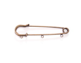 Innspiro Aguja broche metálica 3 anillas dorada envejecida 76,0x15,3mm 2u. 
