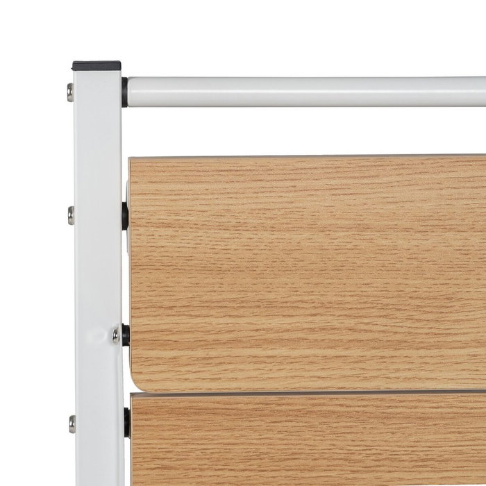 Escritorio Blanco Natural Hierro Madera MDF 87 x 56 x 87 cm Escritorio Blanco Natural Hierro Madera MDF 87 x 56 x 87 cm