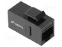 Lanberg KSU6-3000 Adaptador Keystone Feed-Thru RJ45 a RJ45 Cat6 Negro