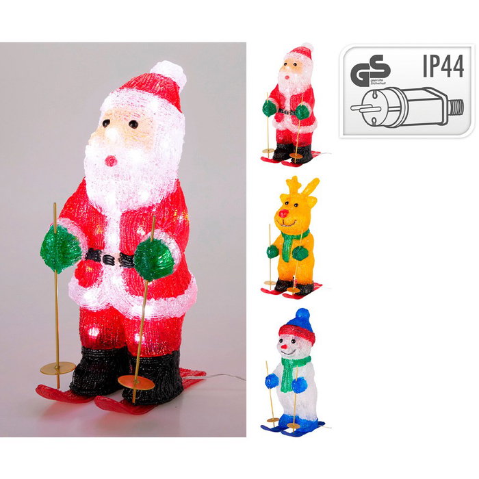 Basics Figura navideña led acrílica exterior con 40 leds, modelos variados Basics Figura navideña led acrílica exterior con 40 leds, modelos variados