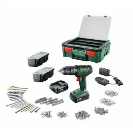 Bosch Taladro Atornillador UniversalDrill 18 V 2 Baterías 1.5Ah + 241 Accesorios + SystemBox