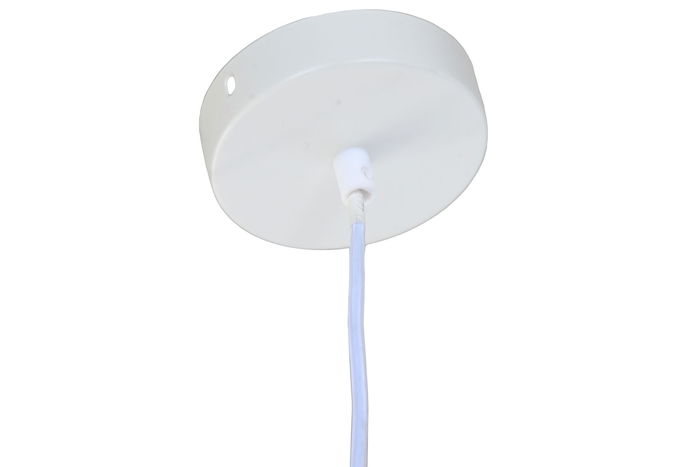 DKD Home Decor Lámpara Techo Urban Crudo Lino/Pp 40x40x15 cm