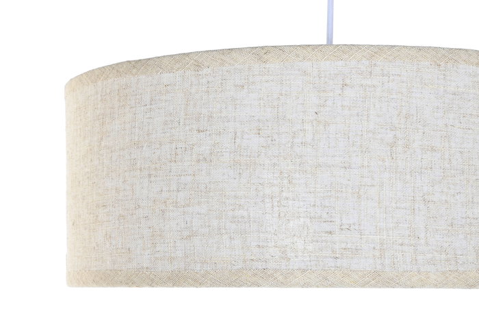 DKD Home Decor Lámpara Techo Urban Crudo Lino/Pp 40x40x15 cm