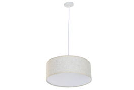 DKD Home Decor Lámpara Techo Urban Crudo Lino/Pp 40x40x15 cm