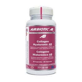 Airbiotic Collagen Hyaluronic Complex 60 Cápsulas | Suplemento Ácido Hialurónico + Colágeno para Piel | Luteína, Vitamina C, Antocianidinas, Té Verde