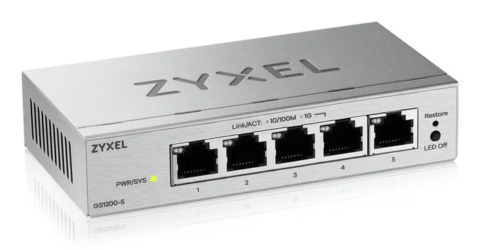 Zyxel GS1200-5V3 Switch Gestionado L2 de 5 Puertos Gigabit Ethernet Gris Zyxel GS1200-5V3 Switch Gestionado L2 de 5 Puertos Gigabit Ethernet Gris