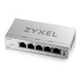 Zyxel GS1200-5V3 Switch Gestionado L2 con 5 Puertos Gigabit Ethernet (10/100/1000), Administración Web, para Escritorio, Color Gris
