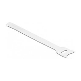 DeLOCK Brida de Cable con Velcro LA 150 x AN 12 mm, Blanco, Pack de 10 Unidades