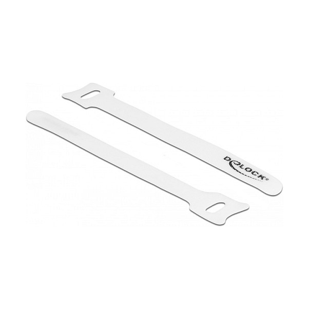 DeLOCK Brida de Cable con Velcro LA 150 x AN 12 mm, Blanco, Pack de 10 Unidades DeLOCK Brida de Cable con Velcro LA 150 x AN 12 mm, Blanco, Pack de 10 Unidades