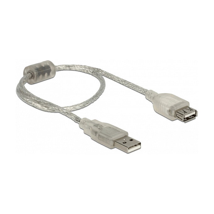 DeLOCK Cable de extensión USB 2.0 A/A 0,3 m Transparente DeLOCK Cable de extensión USB 2.0 A/A 0,3 m Transparente