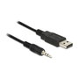 DeLOCK Cable Conversor USB 2.0-A a 2,5 mm Macho, 1,8 m, Negro