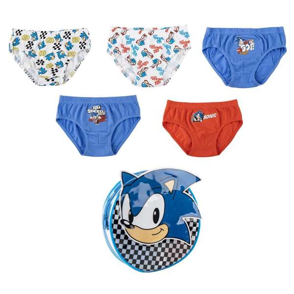 Cerdá Pack Calzoncillos Single Jersey Neceser Sonic T02/03 Modelos Surtidos 2-3 Años Multicolor