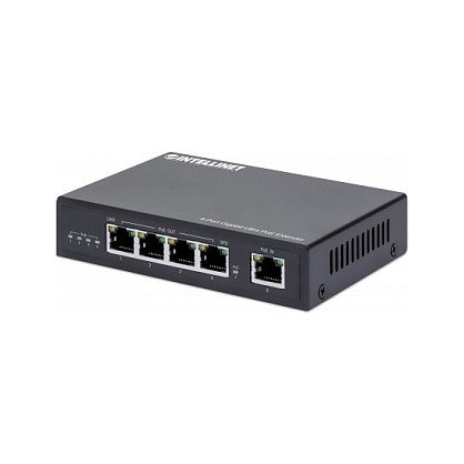 Intellinet Extensor Ultra PoE Gigabit de 4 puertos 90W 100m Intellinet Extensor Ultra PoE Gigabit de 4 puertos 90W 100m